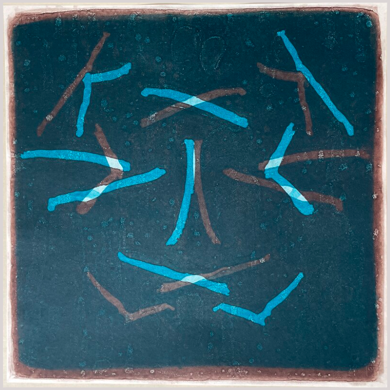 A monotype print by artist Joan Dix Blair in collaboration with printer Liz Bannish